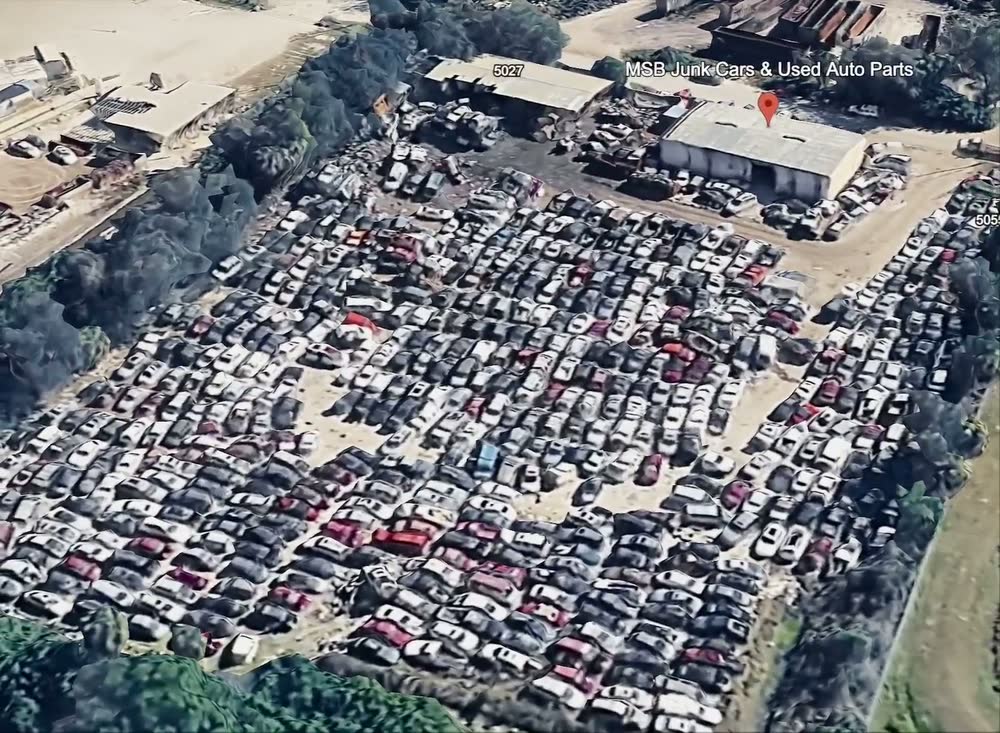 Aerial view of the MSB self-service yard in Punta Gorda